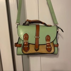 Adorable Mint Green Leather Satchel